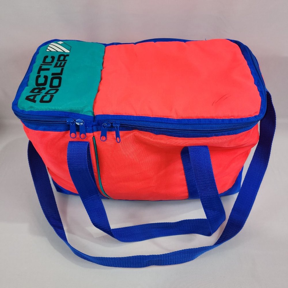 Arctic Cooler Vintage Soft Food Cooler Bag Dual Compartment Carry Case